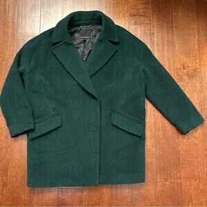 Banana Republic Women’s Wool & Mohair Blend Dark Green Women's Coat, Size Large